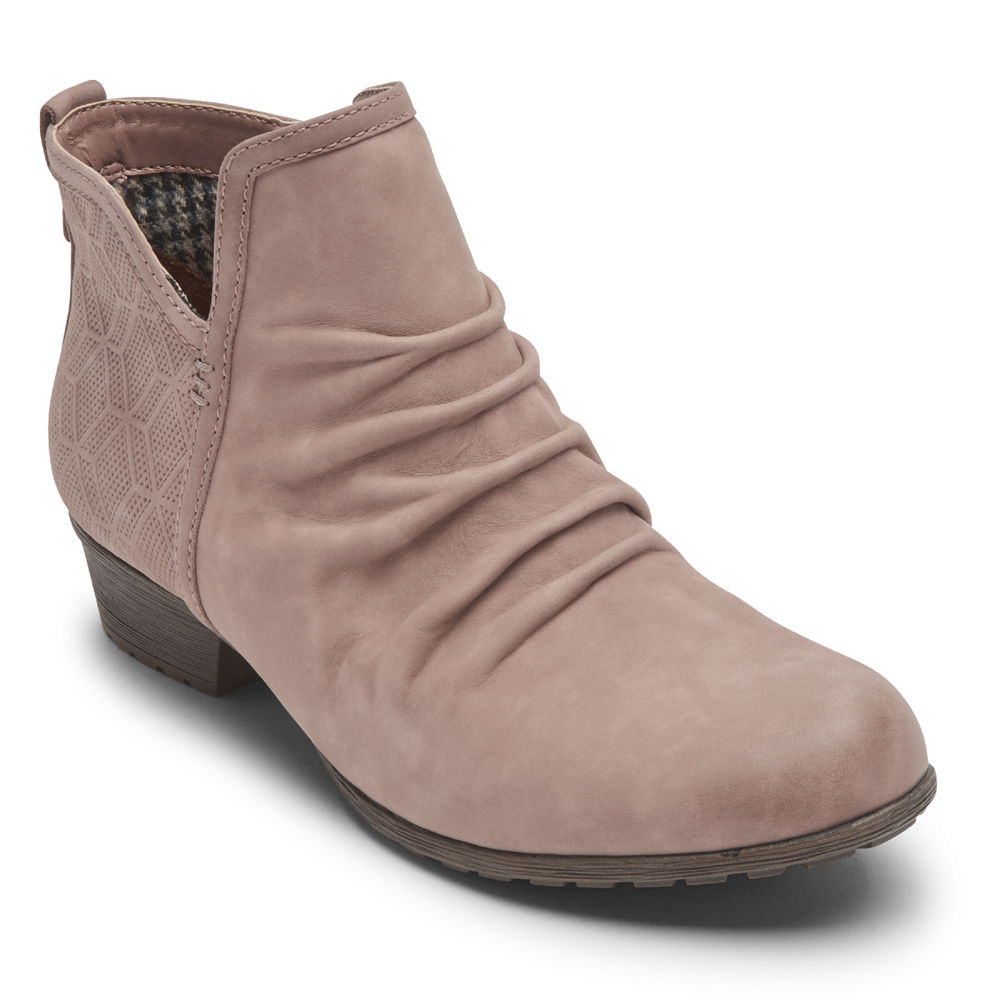 Rockport Womens Boots Pink - Cobb Hill Gratasha 2 Panel - UK 071-FDGKMB